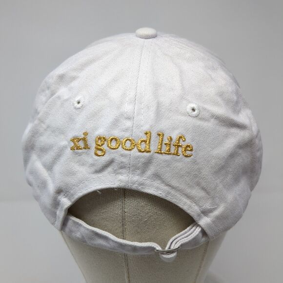 Alpha Xi Delta Good Life Slideback Hat White OS Adjustable Port & Company Cotton - Picture 5 of 8